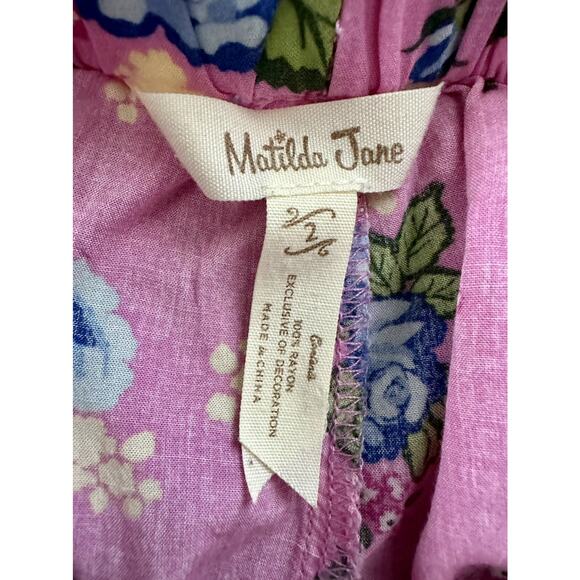 Matilda Jane Brilliant Daydream Clear Visionary Shorts Floral Ruffle Pink Blue - Picture 3 of 8